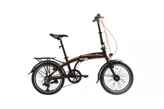 Bisan FX 3500-Trn V Fren 7 Vites 20 Jant Katlanır Bisiklet Siyah Turuncu (Göbekten Dinamolu)