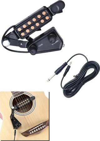 Midex ME-50 Portatif Gitar Mikrofonu Gitar Manyetiği Volüm ve Ton Kontrollü