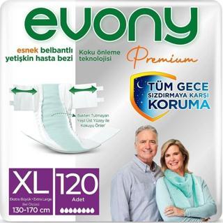 Evony Belbantlı Premıum Yetişkin Hasta Bezi Xl Beden 120 Adet