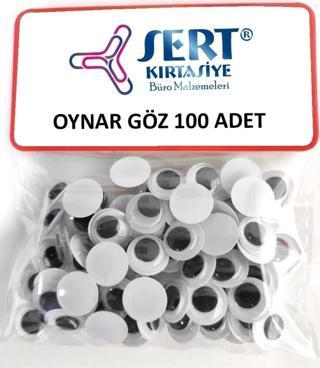 Sert Kırtasiye Oynar Göz 10 Mm 100'lü Paket