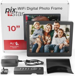 Pix-Star 10 Inc WiFi Dijital Resim Çerçevesi - Ücretsiz Bulut Depolamaya Sahip