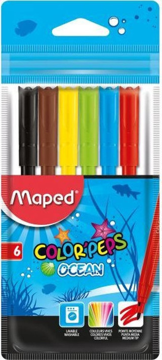 Maped 845723 Keçeli Boya Kalemi Ocean 6 Renk