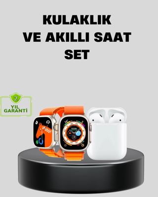 zenvia S8 Ultra Akıllı Saat Ve Bluetooth Kablosuz Kulaklık 2’li Set znv2025