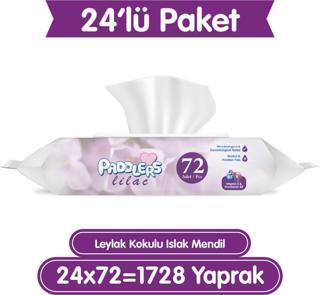 Paddlers Leylak Kokulu Islak Mendil 24x72 li Koli (1728 Yaprak)