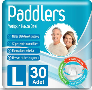 Paddlers Yetişkin Hasta Bantlı Bez Large 30 Adet