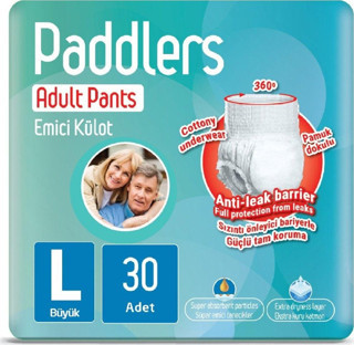 Paddlers Yetişkin Hasta Emici Külot Bez Large 30 Adet
