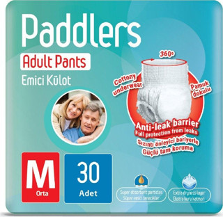 Paddlers Yetişkin Hasta Emici Külot Bez Medium 30 Adet
