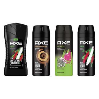 Axe Africa Erkek Duş Jeli 250ML + Epic Fresh + Africa 3in1 + Dark Temtation Deodorantı 150 ML 4lü Set