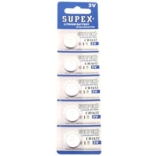 Supex CR1632 3V Lityum Düğme Pil 5'li Kart