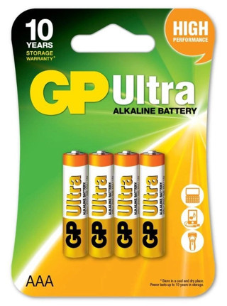 GP LR03 1.5V Ultra Alkalin AAA İnce Kalem Pil 4'lü