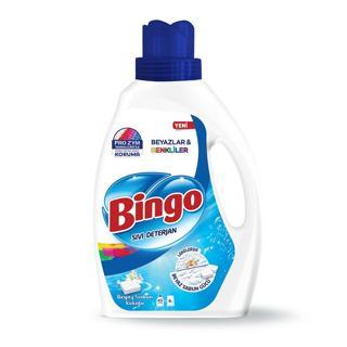 Bingo Sıvı Çamaşır Deterjanı Beyazlar ve Renkliler İçin Beyaz Sabun Kokulu 2600 ml 3'Lü 120 Yıkama