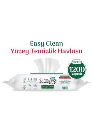 Easy Clean Beyaz Sabun Katkılı Yüzey Temizlik Havlusu 12x100 (1200 Yaprak)
