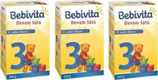 Bebivita Bebıvıta 3 Devam Sütü 500 Gr 3 Adet Bbv - Tr112503