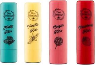 Bee Beauty Lip Balm Vanilla + Sugar Kiss + Minty + Strawberry Kiss Dudak Kremi