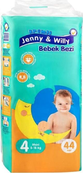 Jenny & Willy Bebek Bezi Vegan 4 Beden 8 - 18 Kg 2 - 5 Kg Ekonomi Paketi 40 Adet