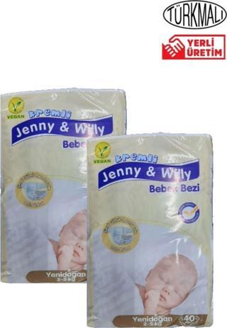 Jenny & Willy Yenidoğan Bebek Bezi 2 - 5 Kg 2 x 40 80 Li