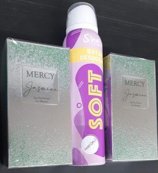 Mercy Parfüm Jasmine 2 Adet 50 Ml Ve 150 Ml Shela Deodorent