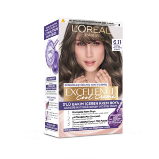 L’Oréal Paris Excellence Cool Creme Saç Boyası – 6.11 Ekstra Küllü Koyu Kumral (2'li Paket)