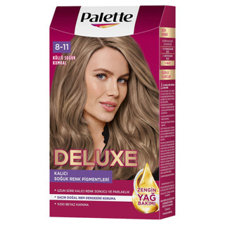 Palette Deluxe 8-11 Küllü Kumral Saç Boyası 115 Ml (3'li Paket)