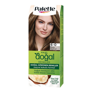 Palette Kalıcı Doğal Renkler 6-0 Koyu Kumral Saç Boyası 110 Ml (5'li Paket)