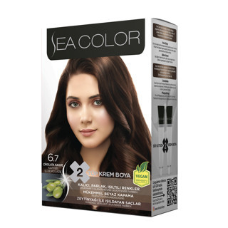 Sea Color Saç Boyası Seti 6.7 Çikolata Kahve 185 Ml (2'li Paket)