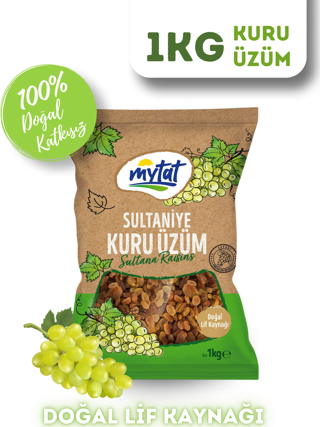 Mytat Doğal 10 No Sultaniye Kuru Üzüm 1 kg