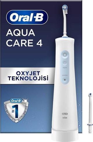 Oral-B Aquacare 4 Oxyjet Yedek Başlıklı Şarjlı Ağız Duşu