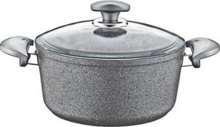 Oms Collection 28X13 cm Granit Derin Tencere Gri