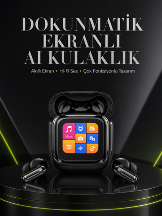 Yeni Nesil AI Bluetooth Kulaklık Akıllı Dokunmatik Ekranlı