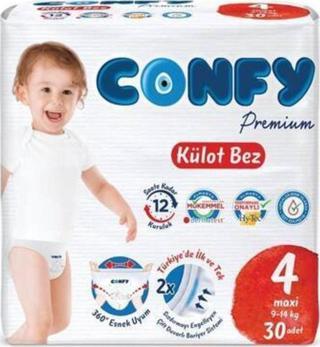 Confy Premıum Kulot Bebek Bezi 4 Maxi Ekonomik 30 Lu