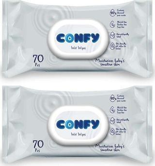 Confy Premium Sensitive Islak Mendil 70 Adet×2 Adet