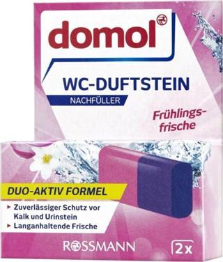 DOMOL Wc Kokusu - Klozet Blok Yedek Bahar Ferahlığı, 2x40 G 80 G