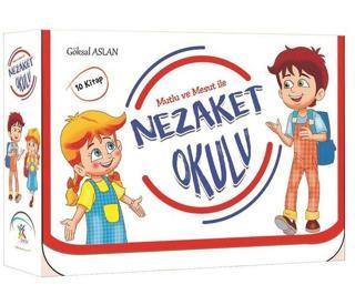 Mutlu ve Mesut İle Nezaket Okulu Serisi Seti-10 Kitap Takım - Göksal Aslan - 5 Renk Yayınları