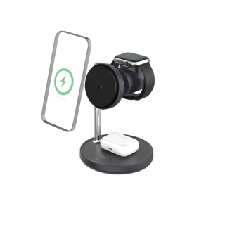 ttec AirCharger Breeze Pro 2 Qi2.2 IOS/Android 3ü 1 Arada Katlanabilir Kablosuz Hızlı Şarj Standı