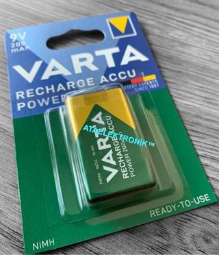 Varta Ata Elektronik Yeni Seri 9 Volt 200mah Kare Yassı Pil 6lr61 Alkaline Pil 9 Volt Şarzlı Kare Pil