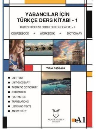 Yabancılar için Türkçe Ders Kitabı - 1 - Yahya Taşkaya - Akademisyen Kitabevi