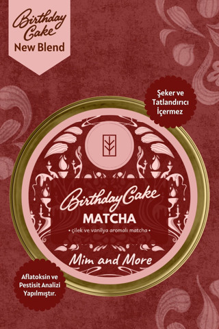 Birthday Cake Matcha - Çilek ve Vanilya Aromalı Matcha, 25 gr