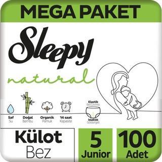 Sleepy Natural Külot Bez 5 Numara Junior Mega Fırsat Paketi 100 Adet