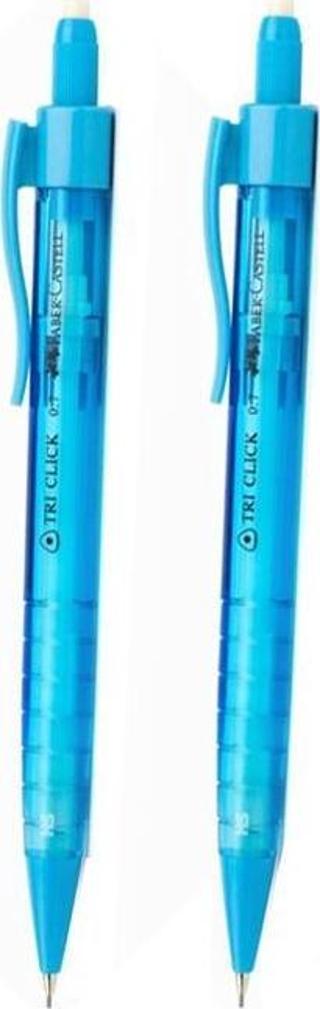 Faber-Castell Tri Click Versatil 0.7mm 2 li Mavi Set
