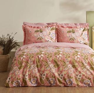 Karaca Home Pasares Pembe %100 Pamuk Çift Kişilik Nevresim Takımı
