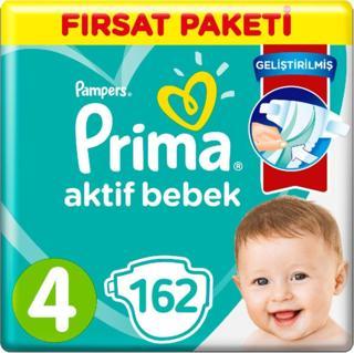 Prima 4 Beden Bebek Bezi Fırsat Paketi 7-14 Kg (3*54) 162 Adet