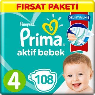 Prima Bebek Bezi 4 Beden Fırsat Paketi 7-14 Kg (2*54) 108 Adet