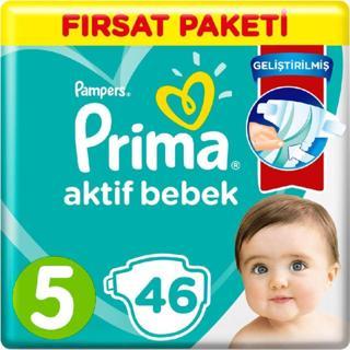 Prima Bebek Bezi 5 Beden Fırsat Paketi 11-16 Kg 46 Adet