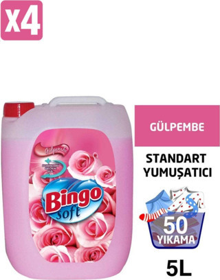 Bingo Soft 5lt Gülpembe 4 Adet