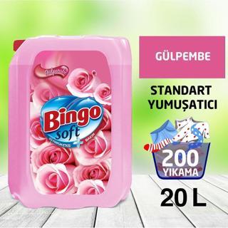 Bingo Soft Çamaşır Yumuşatıcısı Gülpembe 5 L Ekonomi Paketi 4'lü