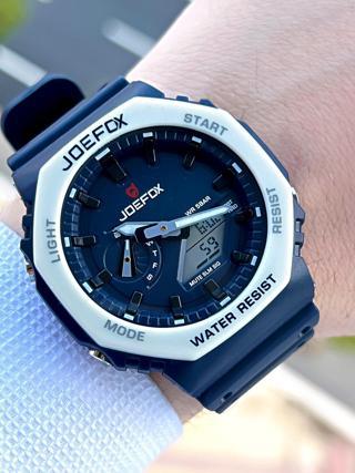 Joefox G-SHOCK Kasa Turkuaz Digital/Analog 5 Atm Suya Dayanıklı 2 Yıl Garantili Spor Kol Saati J-GS23