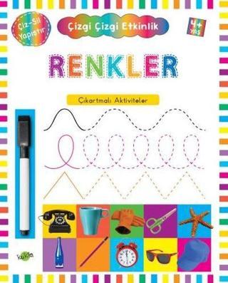 Renkler Çıkartmalı Aktiviteler 4 Yaş Çizgi Çizgi Etkinlik - Kolektif  - Kukla