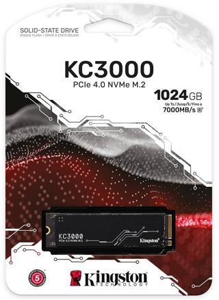 KINGSTON KC3000 1 TB NVME GEN4 SSD 7000/6000 (SKC3000S/1024G)
