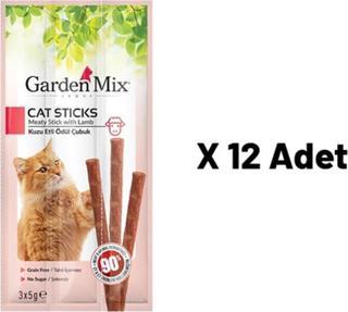 Gardenmix Kuzu Etli Kedi Stick Ödül 3x5g 12'li