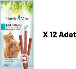 Gardenmix Somonlu Kedi Stick Ödül 3x5g 12'li